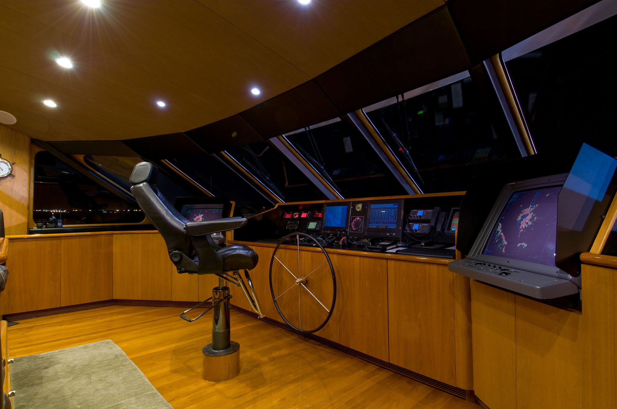 Bridge aboard superyacht Elle