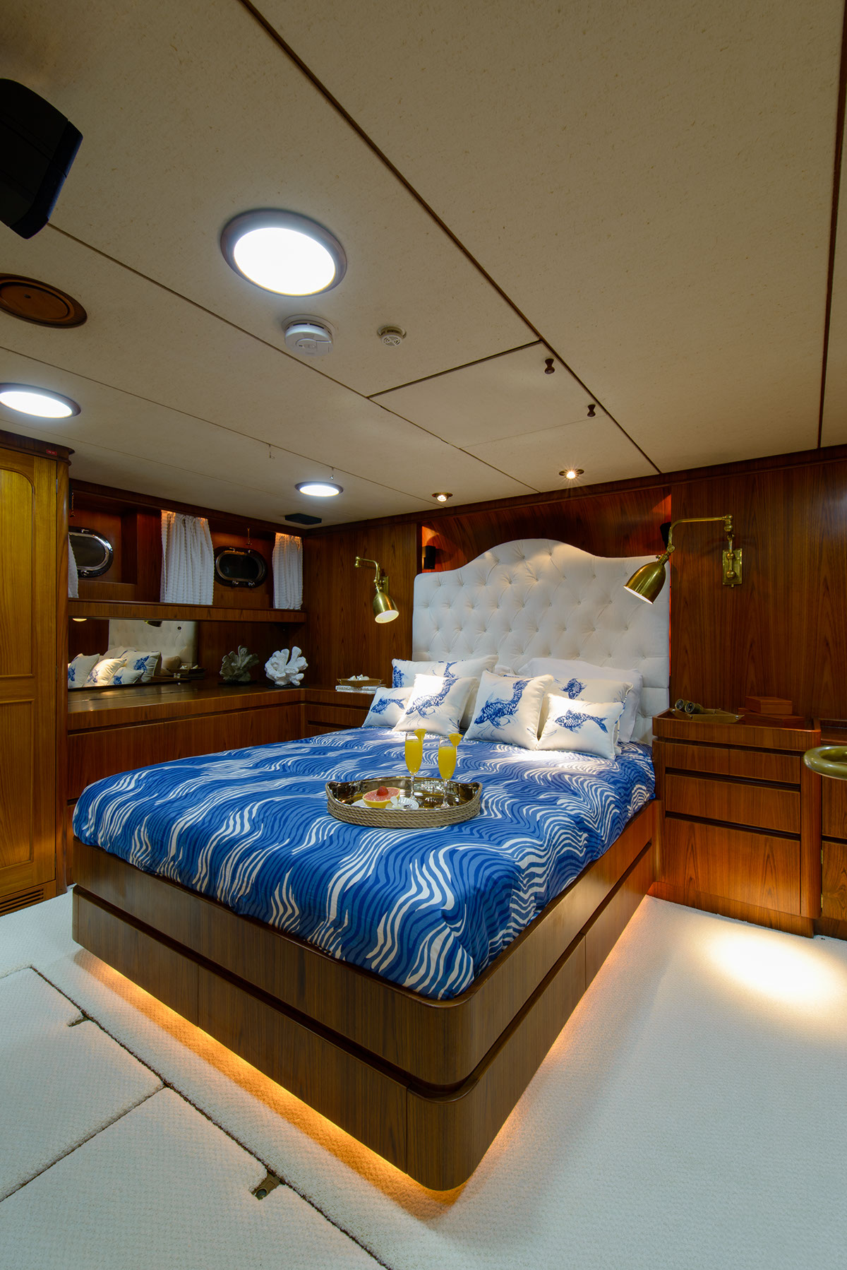 Master stateroom aboard Grand Cru