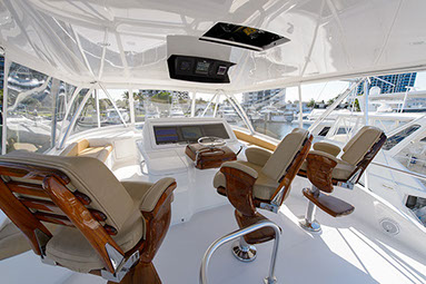 Flybridge aboard Irish Ayes